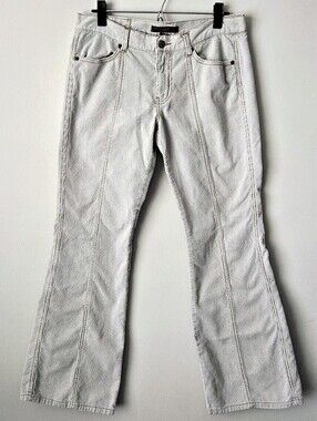 Vintage Y2K Light Grey Low-Mid Rise Corduroy Flare American Eagle Jeans
